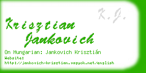 krisztian jankovich business card