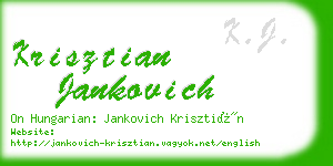 krisztian jankovich business card